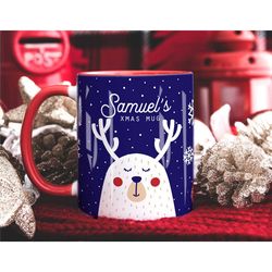 personalised christmas mug, secret santa gift him or her, mug gift, name xmas mug, hot chocolate mug xmas gift for husba