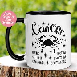 cancer mug, zodiac mug, june july birthday mug, cancer sign mug, zodiac sign mug, gift for cancer, cancer astrology sign