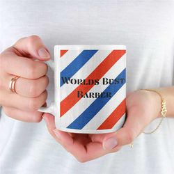 worlds best barber mug, barber, haircuts, barber shop, professional barber, barber mug for husband, barber coffee mug,