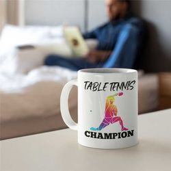 table tennis champion mug, table tennis mug, table tennis gift, unique table tennis mug, table tennis mug, ping pong pla