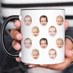 personalized photo mug - custom baby, dog, husband face coffee mug | funny gift for parents, grandparents | unique chris