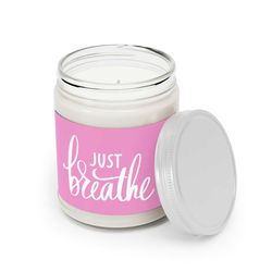 just breathe scentedcandles | 9 oz candle | vanilla candle | sea breeze candle | comforting candle | aromatherapy candle