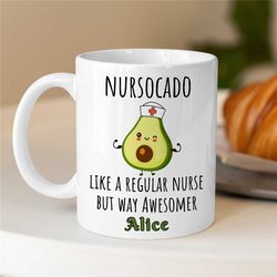 personalized mug for caregiver, customizable rn graduation gift, custom nurse mug, hospital, midwife colleague, medical
