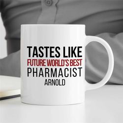 personalized pharma gift, custom mug for pharmacy technicians, unique graduation present, medical coworker cup, for him/