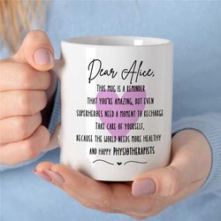 Personalized PT Mug, Custom Mug for Physiotherapists, Unique Gift for Physios, Birthday Present for Husband/Wife, Thank