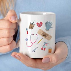 personalized physician gift, custom doctor mug, customizable hospital mug, unique surgeon gift, dad birthday present, em