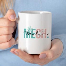 custom 'mech' mechanic mug, abbreviation, personalized gift for gearhead, car lover dad, for him, motorbike & automotive