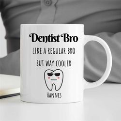 unique doctor cup, custom mug for dental grads, personalized dentist appreciation gift, birthday present, for him and he