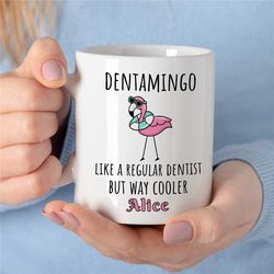 personalized dentist mug, custom dental cup, unique doctor birthday present, graduation gift, dentist retirement, hygien