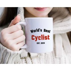 custom bicycling mug, personalized cyclist gift, customizable bicycle mug gift, bike-themed father's day gift, unique bi