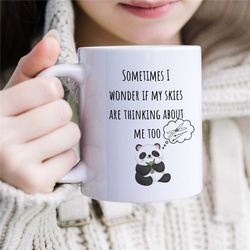 ski instructor appreciation gift, beautiful skiing mug, perfect cup for winter enthusiasts, ski mug, birthday present fo