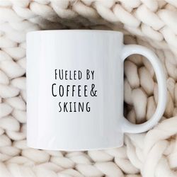 skiing gift idea, skier mug, birthday gift skier, for him and her, dad mom ski parents, freerider gift, downhill, slope,