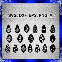 earrings svg earring cut file earring svg bundle earring card filigree earrings silhouette cricut digital file fancy ear