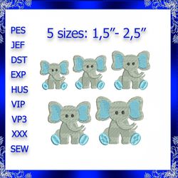 mini elephant machine embroidery design tiny elephant embroidery small elephant embroidery design baby embroidery kids a