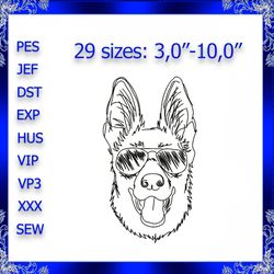 german shepherd embroidery design instant download machine embroidery design german shepherd head embroidery