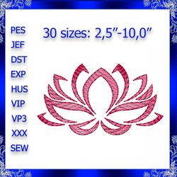 lotus flower embroidery design mini lotus machine embroidery lotus silhouette embroidery yoga embroidery design lotus fi