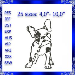 french bulldog machine embroidery design boston terrier embroidery dog pug embroidery pet dog embroidery design pets emb