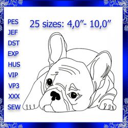 french bulldog machine embroidery design boston terrier embroidery dog pug embroidery pet dog embroidery design pets