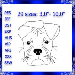 boxer dog embroidery design dog machine embroidery design boxer puppy machine embroidery design dog pet embroidery