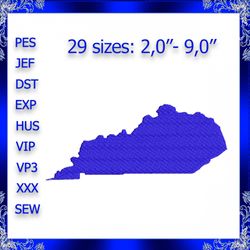 kentucky state embroidery design instant download mini kentucky state shape machine embroidery tiny kentucky embroidery