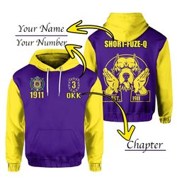 personalized omega psi phi hoodie bulldog crown psi hand sign, unisex african hoodie for men women