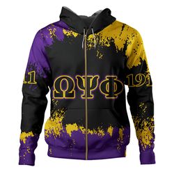 Omega Psi Phi Hoodie Face Style, African Hoodie For Men Women