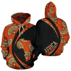 ankara cloth - african flora hoodie - circle style, african hoodie for men women