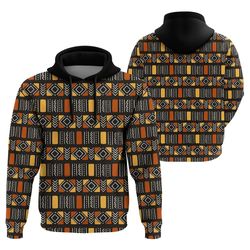 traditional african bogolan hoodie, african hoodie for men women