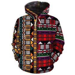 african mixed pattern hoodie, african hoodie for men women