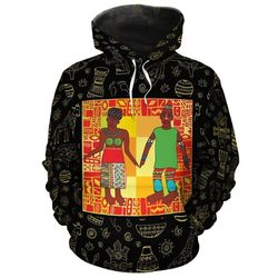 african pattern doodle hoodie, african hoodie for men women