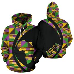 kente cloth - violet ashanti hoodie, african hoodie for men women