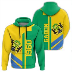 gabon half concept hoodie, african hoodie for men women