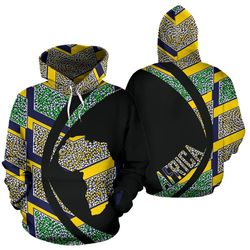 ankara cloth - geometric hoodie - circle style, african hoodie for men women