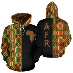 kente cloth - ambesonne the half hoodie, african hoodie for men women