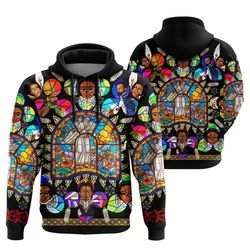 ethiopia stained glass window orthodox hoodie, african hoodie for men women