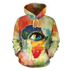 black - african eye hoodie, african hoodie for men women