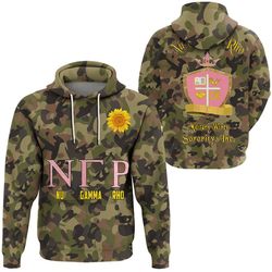 Nu Gamma Rho Camo Hoodie, African Hoodie For Men Women