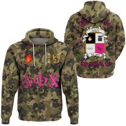 Delta Phi Chi Camo Hoodie, African Hoodie For Men Women