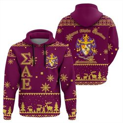 Christmas Letters Fraternity Sigma Alpha Epsilon Hoodie, African Hoodie For Men Women