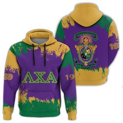 Lambda Chi Alpha Face Style Hoodie, African Hoodie For Men Women