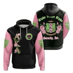 aka sorority pink rose hoodie, african hoodie for men women