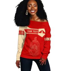 personalised delta sigma theta women off shoulder simple style, african women off shoulder for women