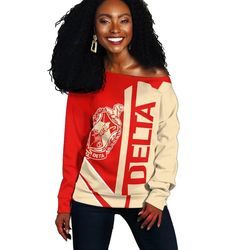 delta sigma theta half concept women off shoulder style, african women off shoulder for women