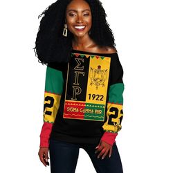 sigma gamma rho black history month offshoulder, african women off shoulder for women