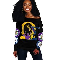 omega psi phi sigma gamma rho black offshoulder, african women off shoulder for women