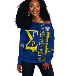 blue sigma gamma rho offshoulder, african women off shoulder for women