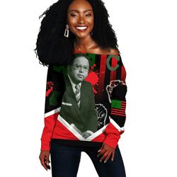 african american flag charlies diggs women off shoulder, african women off shoulder for women