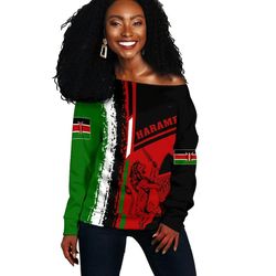 kenya harambee women off shoulder, african women off shoulder for women