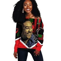 african american flag langston hughes women off shoulder, african women off shoulder for women