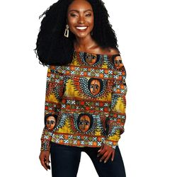 ethiopia debre birhan selassie church pattern women's off shoulder, african women off shoulder for women